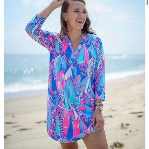 Lilly Pulitzer Ali Dress - Out to Sea 3/4 sleeve
